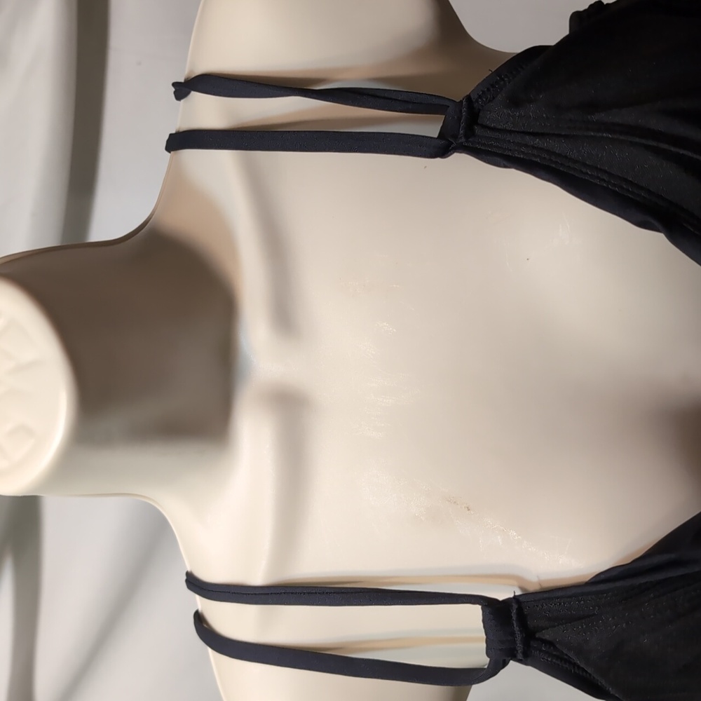 NWT Lauren Ralph Lauren black bikini top with hidden under wire size 8 - Picture 2 of 7